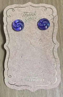 【No.13】ハンドメイドピアス　紫色