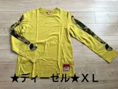 DIESEL 長袖シャツ ＸＬ　グラフィックプリント　カラシ色　黄色