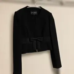 リボン付きブラックフォーマルスーツ 7号