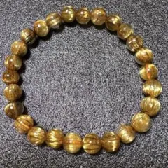 【最高品質】　極上　ゴールドタイチンルチルクォーツ　ブレスレット　①