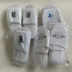 ミッキーとクマと羊の子供用使い捨てスリッパ6足セット