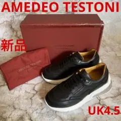 新品 アメデオテストー二 a.testoni ラグジュアリー レザースニーカーのサムネイル