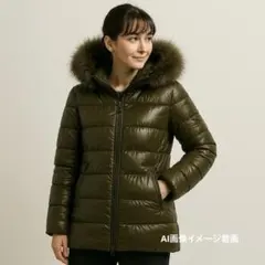 DUVETICA ACE デュベティカ ファー付ダウン 38 カーキ