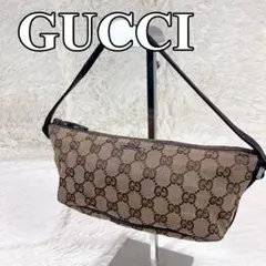 GUCCI グッチ GG柄 GGキャンバス×レザー ワンハンドル ハンドバッグ
