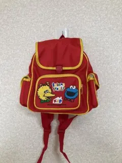 セサミストリート 子供用リュック 赤