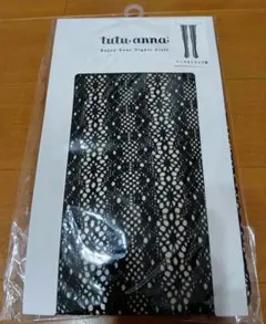 【値下げ】tutuanna レースストライプ柄 タイツ 黒 Mサイズのサムネイル