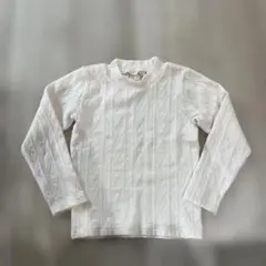ホワイト 長袖カットソー 100cm