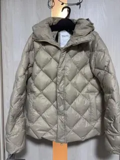 TAION ベージュ キルティングダウンジャケット Lサイズ