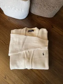 POLO BY RALPH LAUREN エクリュカーディガン ファイブボタン