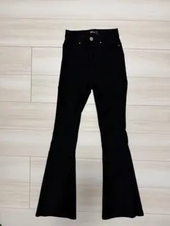 【美品】ENVYM フレアパンツ ブラック Sサイズ 美脚シルエット