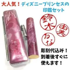 【期間限定最大値引き！】ディズニープリンセス印鑑セット（印鑑＋ケース）