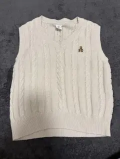 GAP ケーブル編み Vネックベスト 100センチ