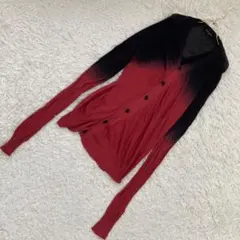 ANN DEMEULEMEESTER カーディガン ブラック レッド S 2025年最新】Ann Demeulemeester メンズ カーディガンの人気アイテム