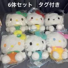 【新品未使用　タグ付き】ハローキティ 特大ぬいぐるみ 6体セット 新品未使用 タグ付き】ハローキティ 特大ぬいぐるみ 6体セット - メルカリ