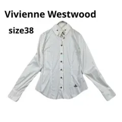 美品　Vivienne Westwood ロゴ刺繍　長袖シャツ ホワイト　春夏のサムネイル