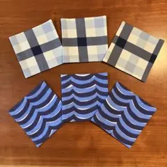 綿100%ハンドメイドコースター6枚セット