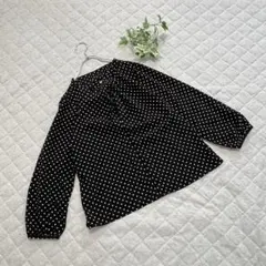 antemanuel【M】美品⭐️薄手 シャツ 水玉模様 長袖 シンプル オシャレ