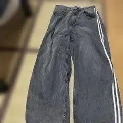 サイドライン デニムパンツ ブラックのサムネイル