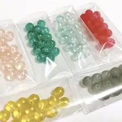 ガラスビーズ　詰め合わせ　セット　8mm