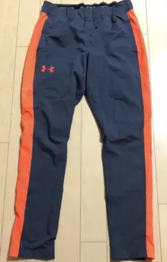 UNDERARMOURアンダーアーマージャージパンツMメンズグレー&オレンジ