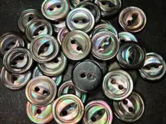 ＊黒蝶貝ボタン #クロス 13mm 25個セット＊