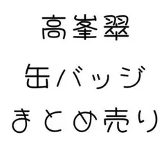 高峯翠 缶バッジ まとめ売り