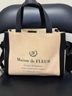 Maison de FLEUR リボン付きトートバッグ
