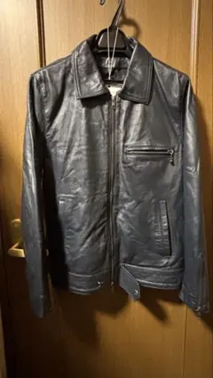 極美品！！Liugoo Leathersレザージャケット Lサイズ　ネイビー