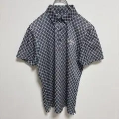 【Callaway】(M)チェック柄ゴルフポロシャツ/スポーツウェア