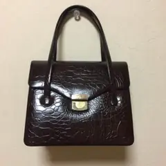 【ほぼ未使用】型押しハンドバッグ　着物にも