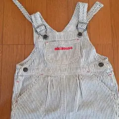 mikiHOUSE ストライプオーバーオール