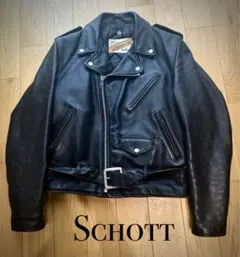お値下げ♪Schott NYC AT101 90’s シングルライダース 38 Schott N.Y.C レザージャケット ライダース 「Women's」Schott