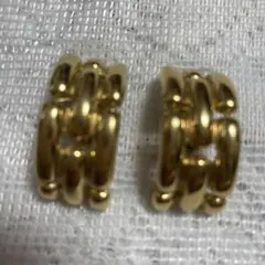 ジバンシィ　ヴィンテージゴールド チェーンリンク イヤリング