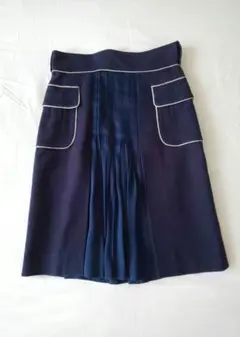 ルイ・ヴィトン LOUIS VUITTON ひざ丈スカート ネイビー 36値下げ