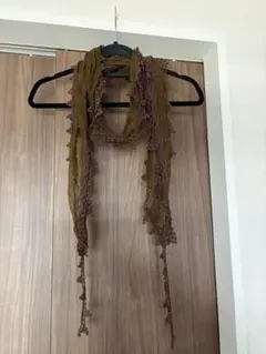 レースフリンジストール ブラウン系 ショール