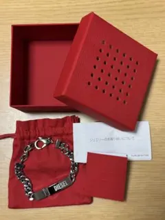 DIESEL ブレスレット シルバー 美品 箱付き
