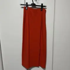 オレンジ スリット タイトスカート