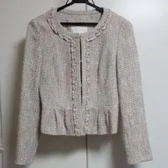 ツィードジャケット ノーカラージャケット