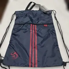 adidas ネイビー ストライプ リュック・ジムバッグ