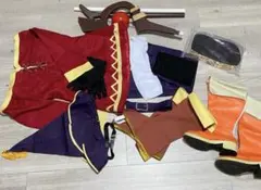 銀魂 神楽 チャイナ服 衣装＋ウィッグ（公式・ACOS製）＋髪飾り S＋傘
