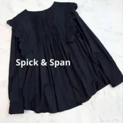 spick&span ギャザースリーブ2WAYブラウス 黒 リボン - メルカリ