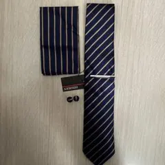 フォーマル ネクタイ チーフ タイピン カフスボタン 4点セット シルク メンズ