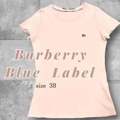 バーバリーブルーレーベル 半袖Tシャツ ピンク 38 ホースロゴ 刺繍 Mのサムネイル