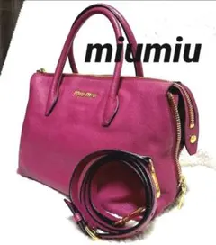 美品 miumiu ミュウミュウ マドラス ハンドバッグ ショルダーバッグ