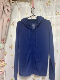 [sn] super.natural ジップパーカー ネイビー M