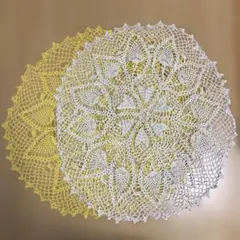 ハンドメイド レース編み ドイリー お得な2枚セット☆ No.30 - メルカリ