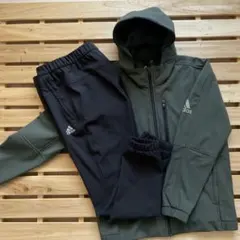 adidas ジュニア／ジャケットパンツ上下セット オリーブグリーン