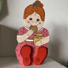 トールペイント置物 女の子 作品 ハンドメイド