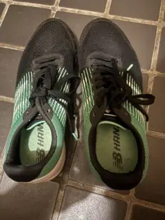 ニューバランス HANZO S 24.5cm ランニングシューズ グリーン 緑