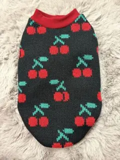 mirumiru様専用【Sサイズ】チェリー柄　ハンドメイド　犬服　タンクトップ